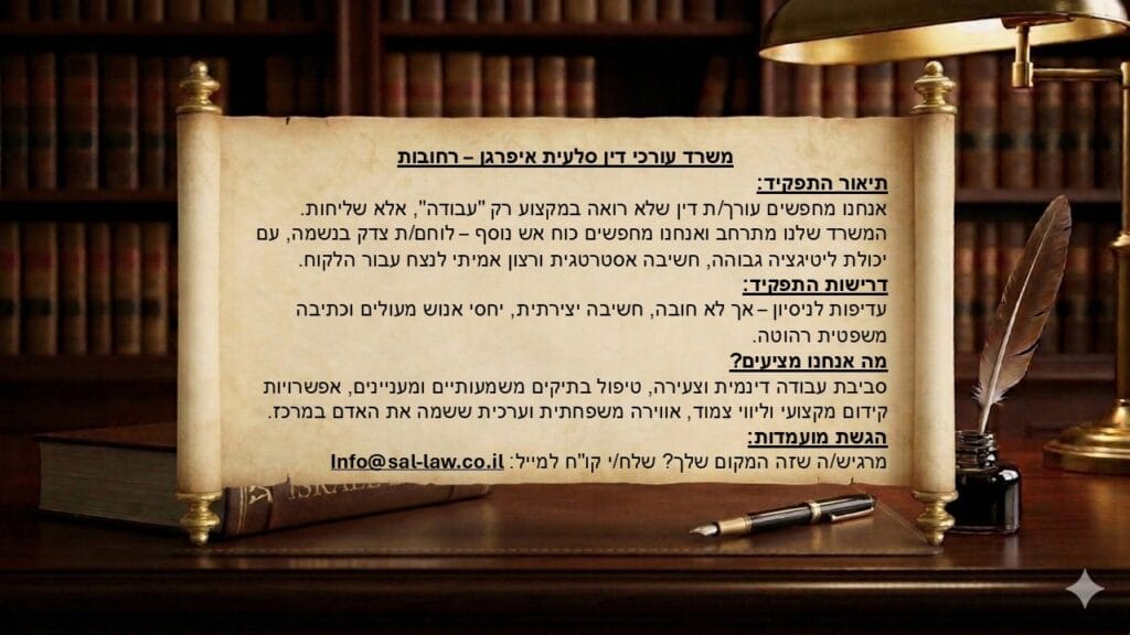 פרסום מודעת דרושים