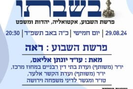 שבת בשבתו 29.8